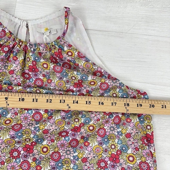 Boden Ingrid Floral Tiered Halter Dress Multi Bloom Garden Size 4 R Belted NWT - Picture 9 of 12
